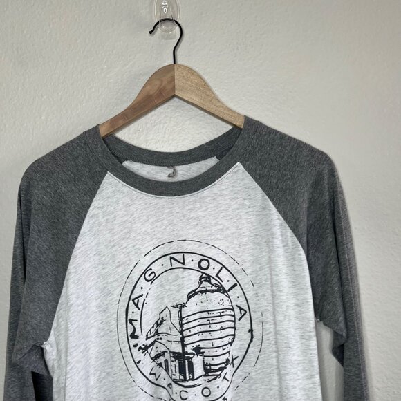 Magnolia Market Waco TX Baseball Raglan Tee Gray & White Size L - Picture 5 of 9